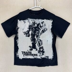 Transformers Revenge‎ of the Fallen Robot Graphic T Shirt Mens Large Black